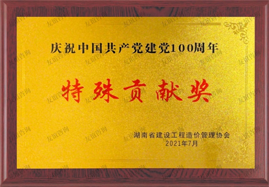湖南省建設(shè)工程造價管理-慶祝中國共產(chǎn)黨建黨100周年特殊貢獻(xiàn)獎